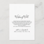 Eenvoudige minimalistische bruiloft die goed wenst informatiekaartje (Voorkant)
