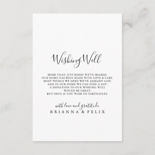 Eenvoudige minimalistische bruiloft die goed wenst informatiekaartje (Voorkant)