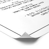 Eenvoudige minimalistische bruiloft Drinken Menu L Poster (Hoek)