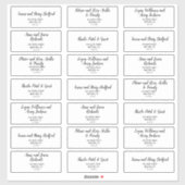 Eenvoudige minimalistische bruiloft gast Adresetik Sticker (Vel)