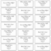 Eenvoudige minimalistische bruiloft gast Adresetik Sticker (Voorkant)