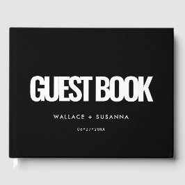 Eenvoudige minimalistische bruiloft gastenboek