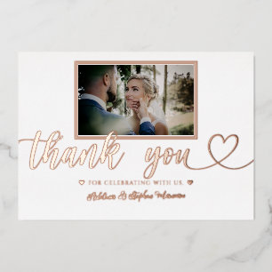 Eenvoudige minimalistische bruiloft gouden folie d feestdagenkaart