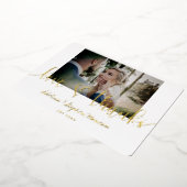 Eenvoudige minimalistische bruiloft gouden folie d uitnodiging (Gedraaid)