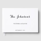 Eenvoudige minimalistische bruiloft gouden folie g gastenboek (Voorkant)