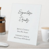 Eenvoudige minimalistische bruiloft handtekening D Reclamebord Met Voetstuk (Insitu)