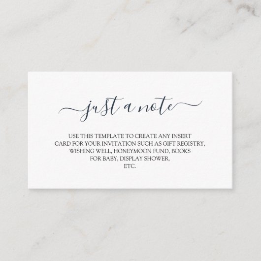 Eenvoudige minimalistische bruiloft invoegen behui informatiekaartje (Voorkant)