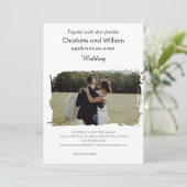 Eenvoudige minimalistische bruiloft kaart (Staand voorkant)