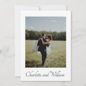 Eenvoudige minimalistische bruiloft kaart (Achterkant)