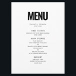 Eenvoudige minimalistische bruiloft menu<br><div class="desc">Ga voor een eenvoudig maar opvallend zwart-wit ontwerp voor je trouwbenodigdheden. Deze moderne en elegante stijl kan elk koppel passen. Volledig aanpasbaar,  kunt u de kleuren van de tekst of de achtergrond gemakkelijk veranderen in uw het houden van.</div>
