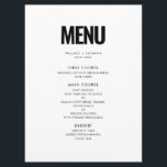 Eenvoudige minimalistische bruiloft menu<br><div class="desc">Ga voor een eenvoudig maar opvallend zwart-wit ontwerp voor je trouwbenodigdheden. Deze moderne en elegante stijl kan elk koppel passen. Volledig aanpasbaar,  kunt u de kleuren van de tekst of de achtergrond gemakkelijk veranderen in uw het houden van.</div>