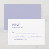 Eenvoudige, minimalistische bruiloft met hedendaag RSVP kaartje (Voorkant / Achterkant)