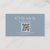 Eenvoudige minimalistische bruiloft QR online RSVP Informatiekaartje (Voorkant)