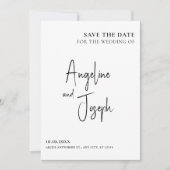 Eenvoudige minimalistische bruiloft save the date (Voorkant)