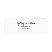 Eenvoudige minimalistische bruiloft uitnodigen ret etiket (Voorkant)