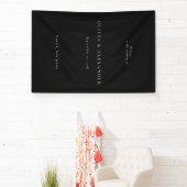 Eenvoudige minimalistische bruiloft welkom spandoek (Insitu)