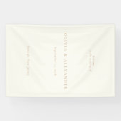 Eenvoudige minimalistische bruiloft welkom spandoek (Horizontaal)