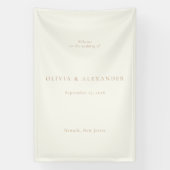 Eenvoudige minimalistische bruiloft welkom spandoek (Verticaal)