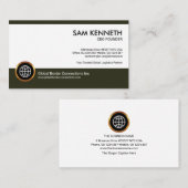 Eenvoudige minimalistische bruine box-ondernemer C Visitekaartje (Voorkant / Achterkant)