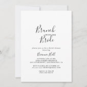 Eenvoudige minimalistische brunch met de bruidsdou kaart (Voorkant)