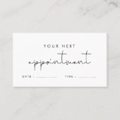 Eenvoudige minimalistische business afsprakenkaartje (Voorkant)