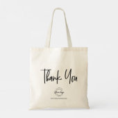 Eenvoudige minimalistische business dank u aangepa tote bag (Achterkant)