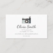 Eenvoudige minimalistische camerafotograaf visitekaartje (Achterkant)