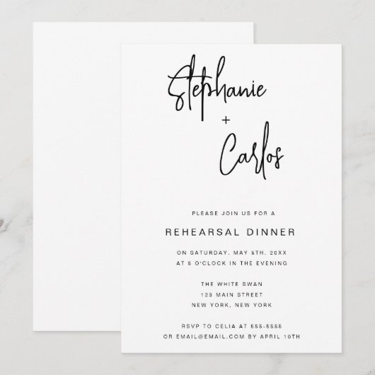 Eenvoudige minimalistische cameraverhogende uitnod kaart (Voorkant / Achterkant)