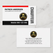 Eenvoudige minimalistische chauffeur visitekaartje (Voorkant / Achterkant)