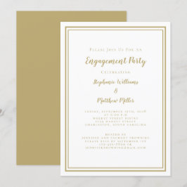 Eenvoudige Minimalistische Chic Gouden Witte Verlo Kaart