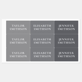 Eenvoudige Minimalistische Chic Grijze Voeg Je Naa Labels