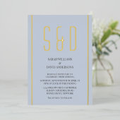 Eenvoudige Minimalistische Chic Moderne Script Bru Folie Uitnodiging (Staand Voorkant)