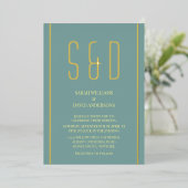 Eenvoudige Minimalistische Chic Moderne Script Bru Folie Uitnodiging (Staand Voorkant)