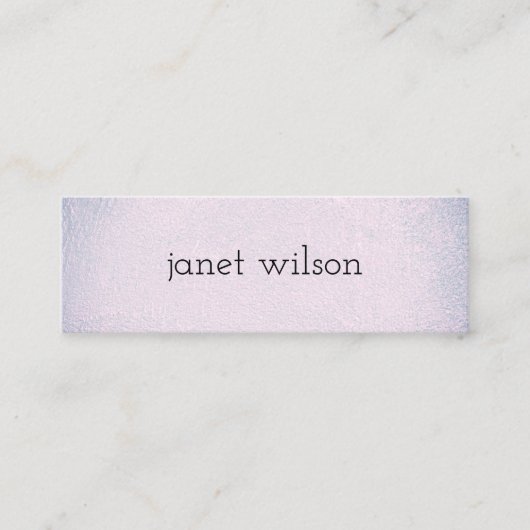 eenvoudige, minimalistische chic textuur mini visitekaartje (Voorkant)