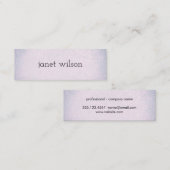 eenvoudige, minimalistische chic textuur mini visitekaartje (Voorkant / Achterkant)