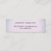 eenvoudige, minimalistische chic textuur mini visitekaartje (Achterkant)