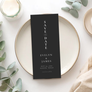 Eenvoudige minimalistische chique bruiloft save the date