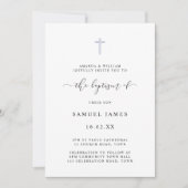 Eenvoudige minimalistische Classic Waterverf Blue  Kaart (Voorkant)