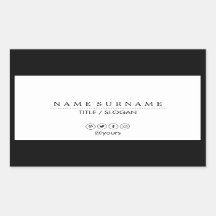 Eenvoudige minimalistische Clean Modern Zwart & Wi