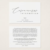 Eenvoudige minimalistische Coronavirus-informatie  Visitekaartje (Voorkant /achterkant)