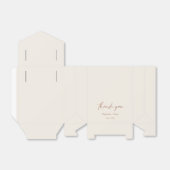 Eenvoudige minimalistische crème bruiloft dank u bedankdoosjes (Uitgevouwen)