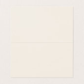 Eenvoudige minimalistische crème bruiloft plaats k kaart (Binnenkant ongevouwen)