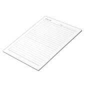 Eenvoudige minimalistische dagelijkse to-do lijst notitieblok (Schuin)