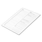 Eenvoudige minimalistische dagelijkse to-do lijst notitieblok (Schuin)