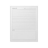 Eenvoudige minimalistische dagelijkse to-do lijst notitieblok (Linkerzijde)