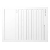 Eenvoudige minimalistische dagelijkse to-do lijst notitieblok (Voorkant)