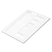 Eenvoudige minimalistische dagelijkse to-do lijst notitieblok (Schuin)