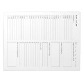 Eenvoudige minimalistische dagelijkse to-do lijst notitieblok (Voorkant)