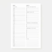 Eenvoudige minimalistische dagelijkse to-do lijst post-it® notes (Voorkant)