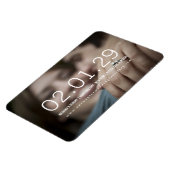 Eenvoudige minimalistische datum Moderne foto Opsl Magneet (Linkerzijde)